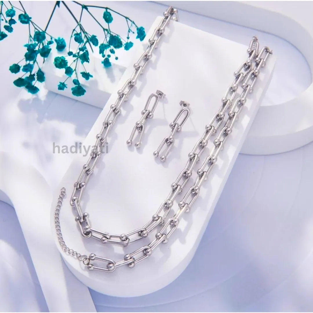 Ensemble tiffany argenté