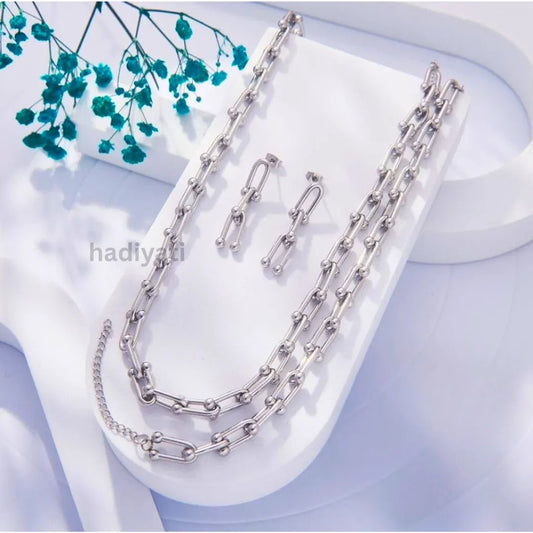 Ensemble tiffany argenté