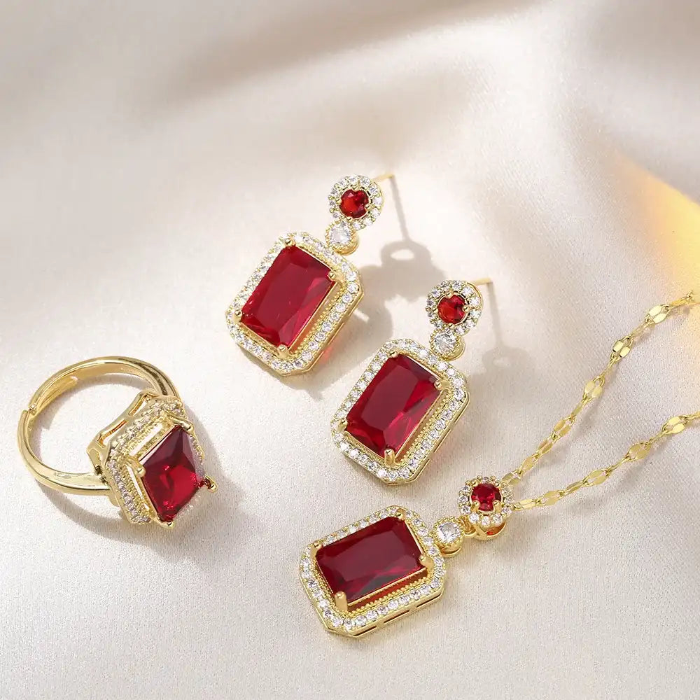 Ensemble éclat rouge
